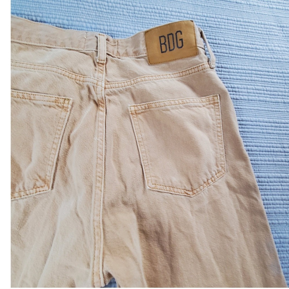 BDG Urban Outfitters Tan Khaki Cowboy Jean High Waisted Straight Leg Pants 28 - Picture 4 of 8